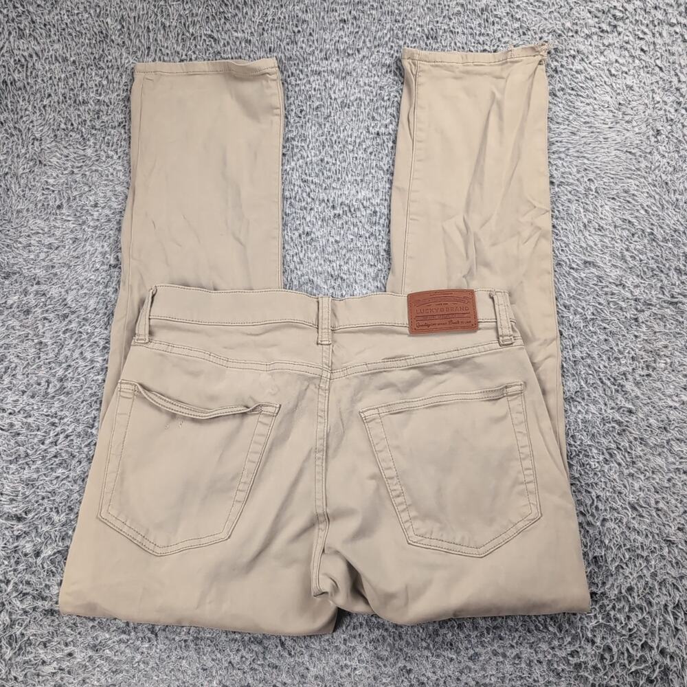 Lucky Brand Jeans Men 31x30 Beige Normcore 223 Straight Grunge Stretch Chore